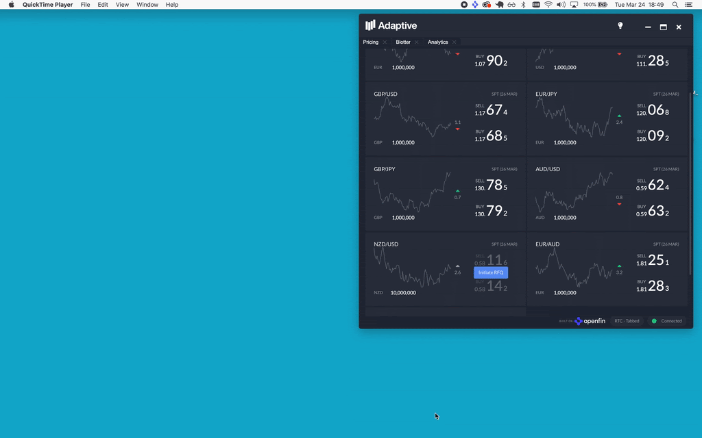 Showcasing the new OpenFin Platform API with Reactive Trader<sup>®</sup> 11 width=