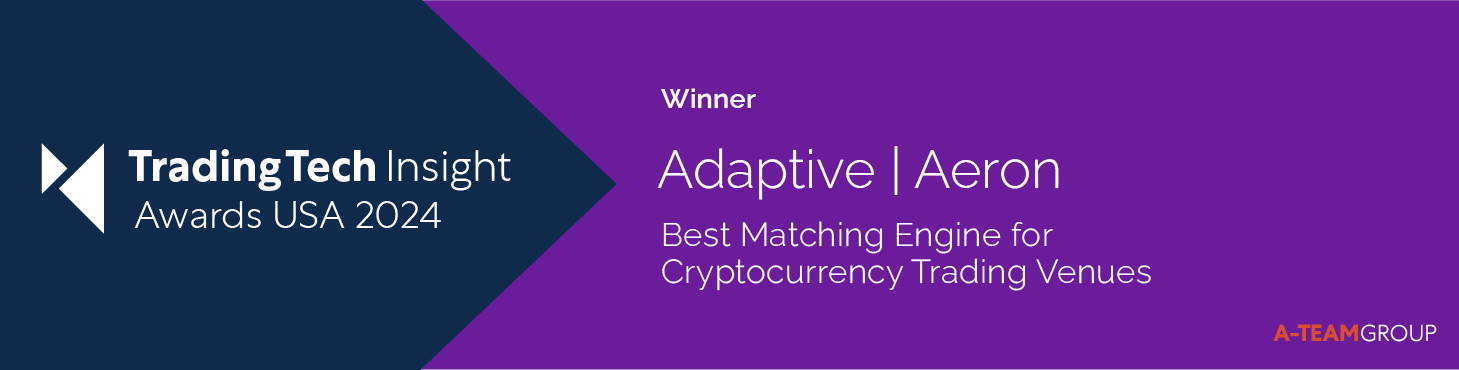 Best Matching Engine for Cryptocurrency Trading Venues - TradingTech Insight Awards USA 2024