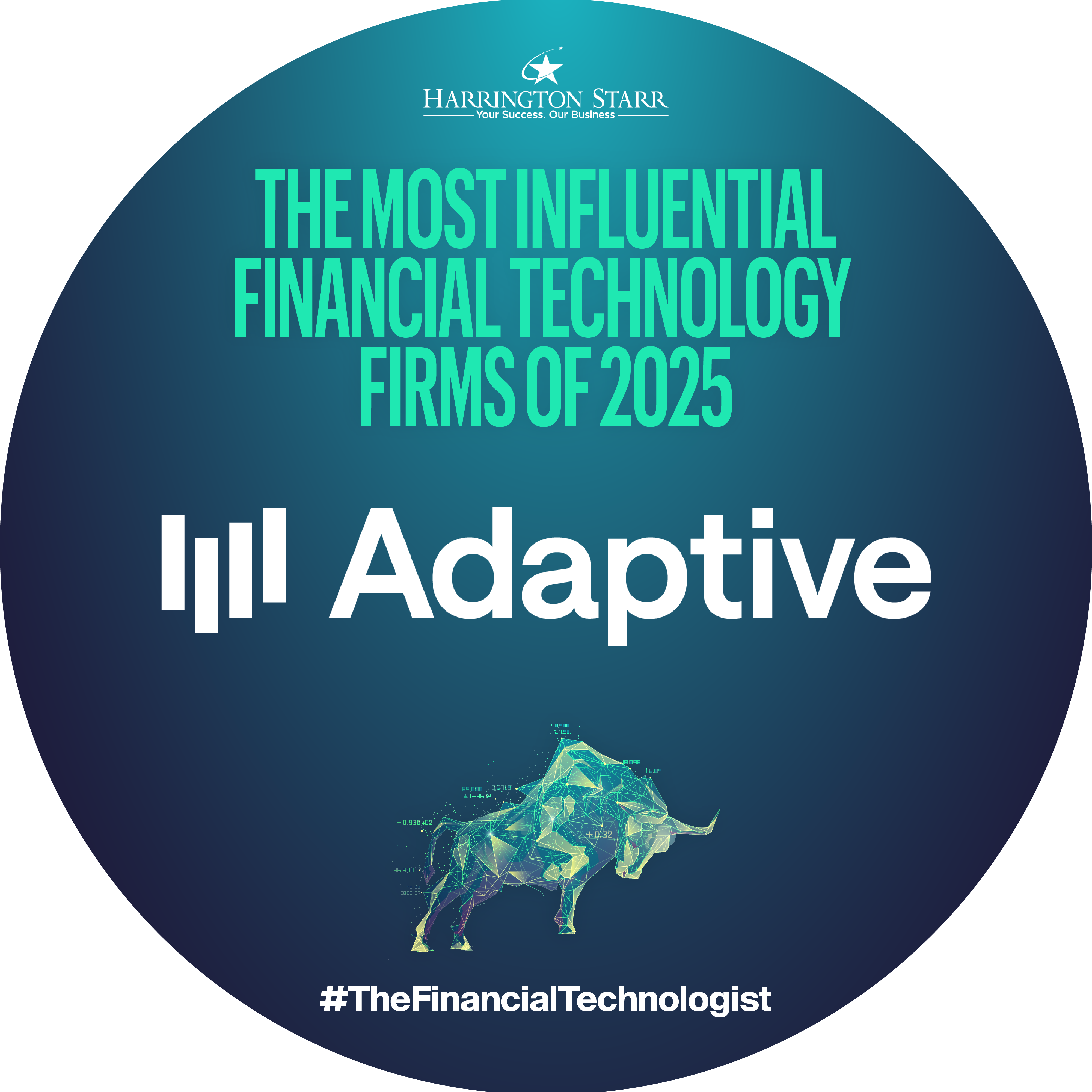 The Financial Technologist by Harrington Starr - Adaptive as Most Influential Financial Technology Firm of 2025