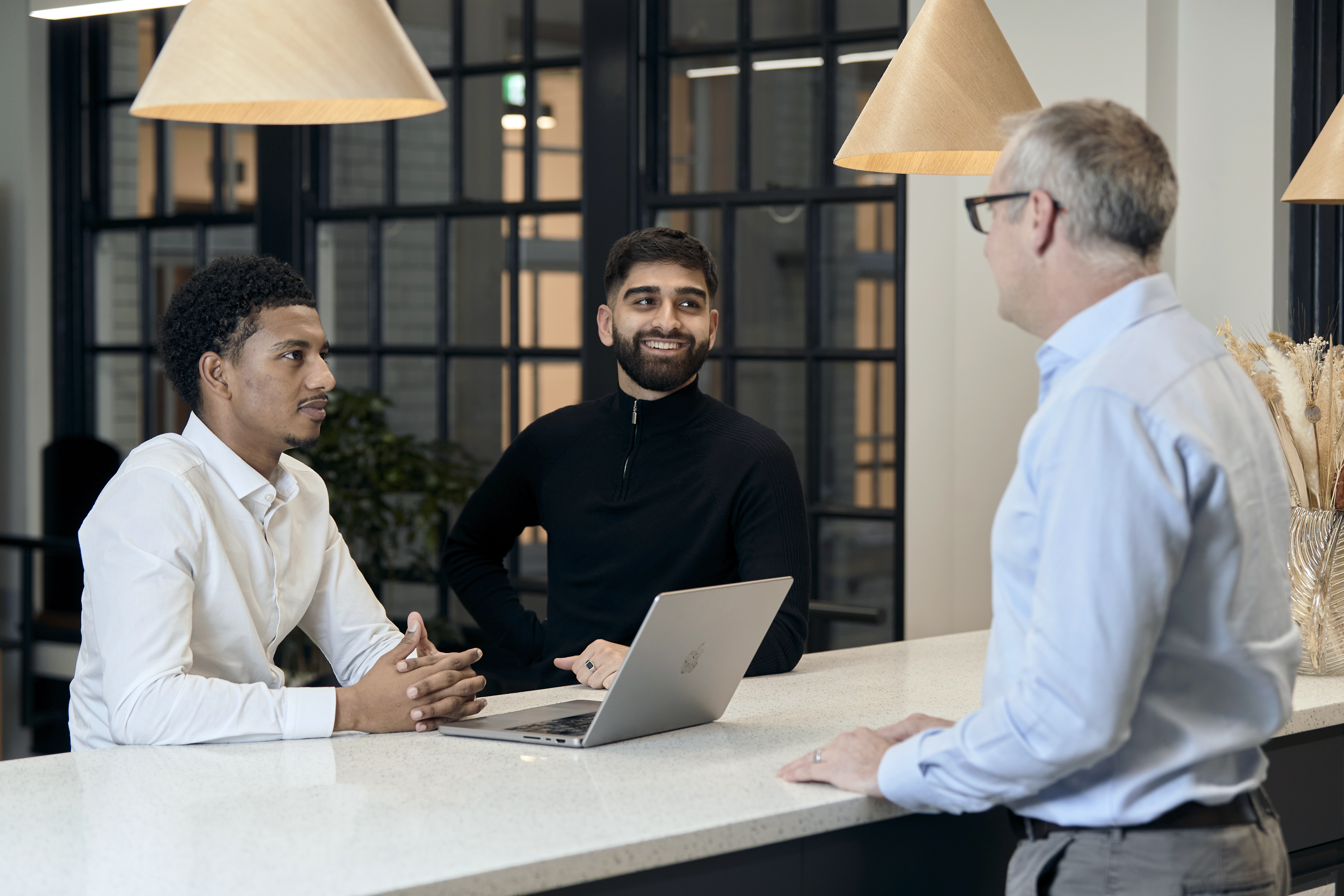 ECP trainees talking to the Adaptive COO